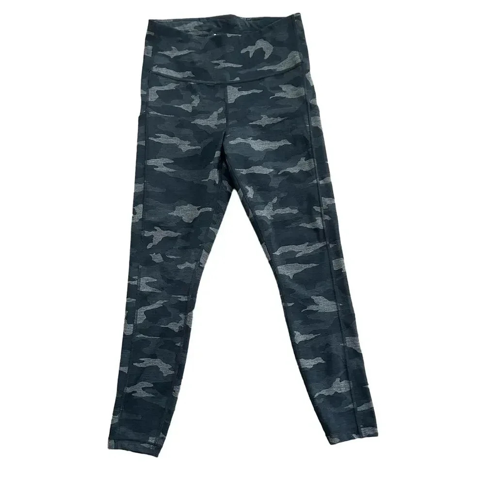 Athleta Black & Gray Camo High-Waist Leggings
